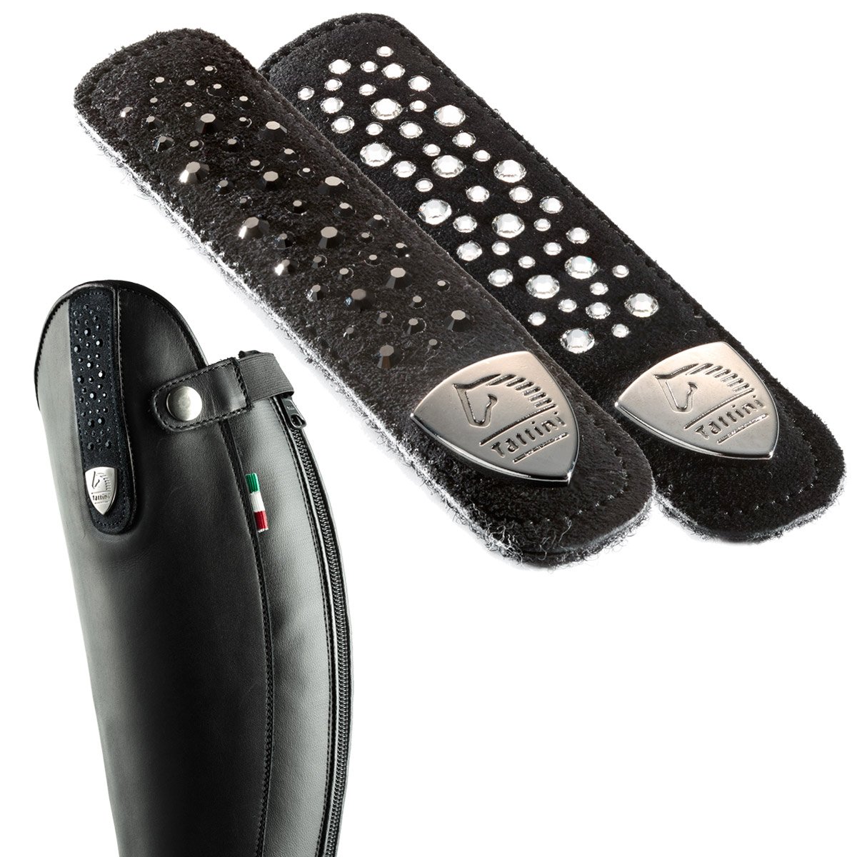 Tattini Interchangeable suede strap with irregular rhinestones