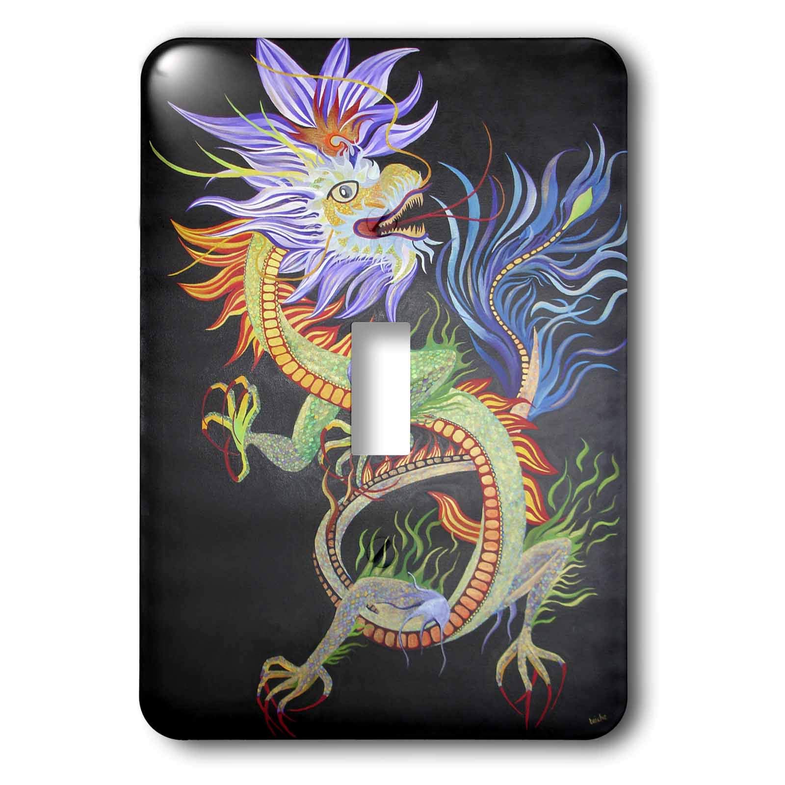 Chinese Dragon Interrupteur à baïonnette 3dRose LSP_46718_1 pour plaque simple