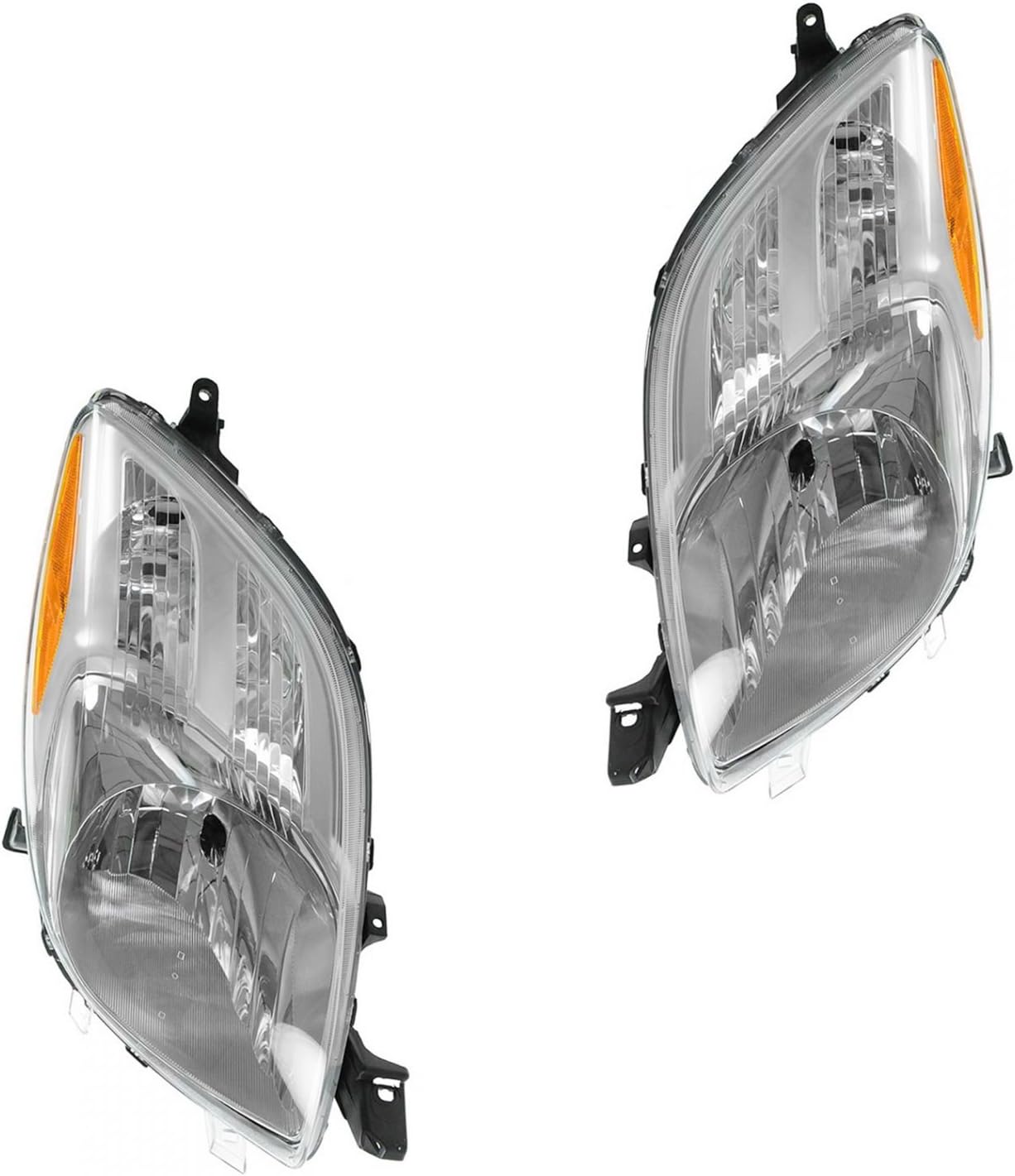Headlight Assembly Set Headlights Driver & Passenger Side Compatible with 2007-2008 Toyota Yaris TO2502170 TO2503170