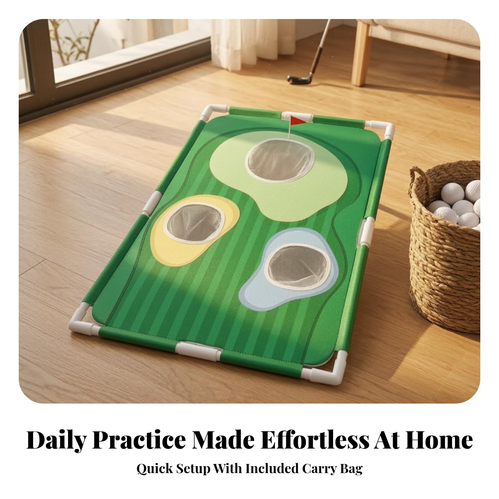 Golf-Putting-Matte mit Zielscheiben