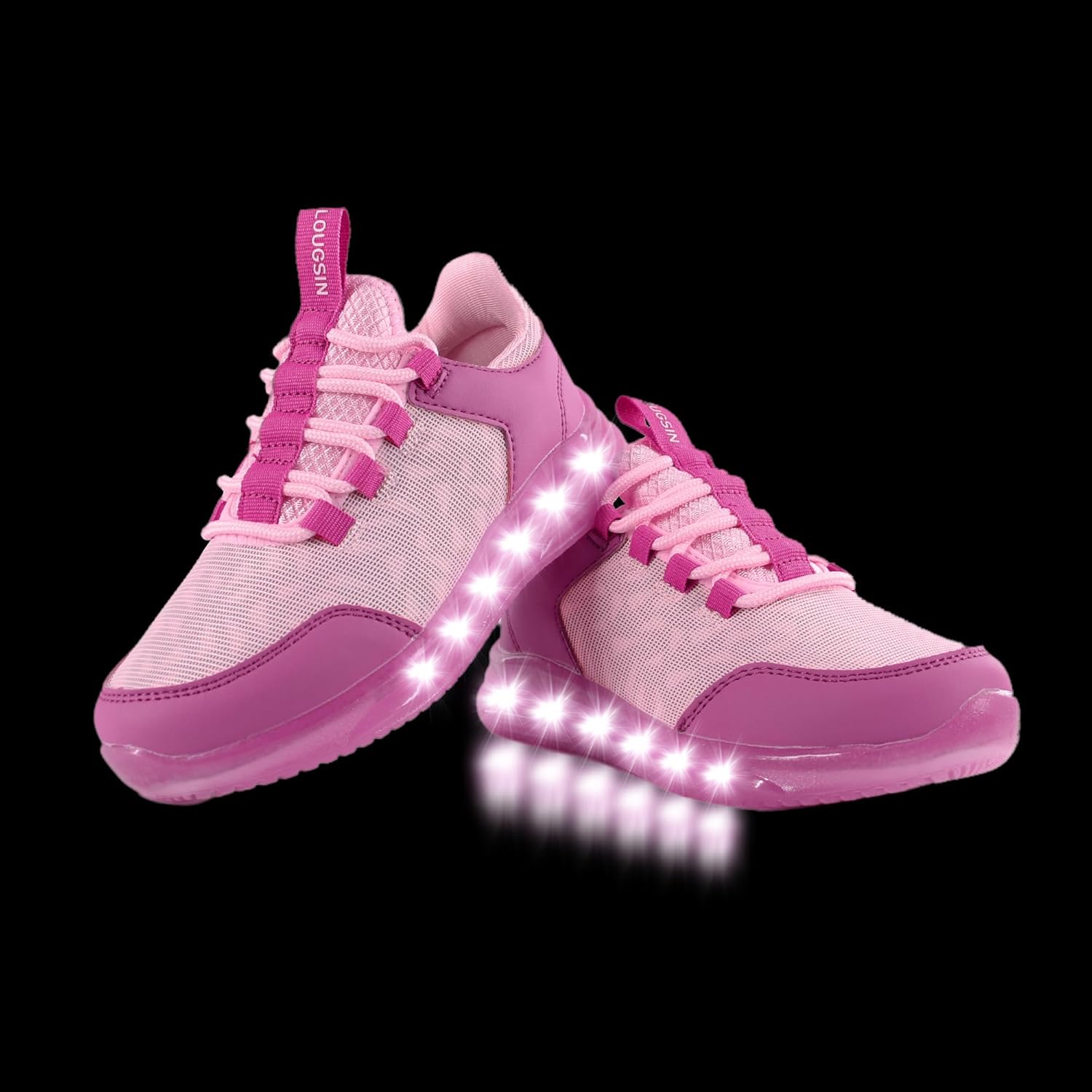 LOUGSIN Boys Girls Light Up Shoes Lightweight Mesh Breathable Adorable GlowDash LED Flashing Running Sneakers for Toddler and Little Kid - Image 3