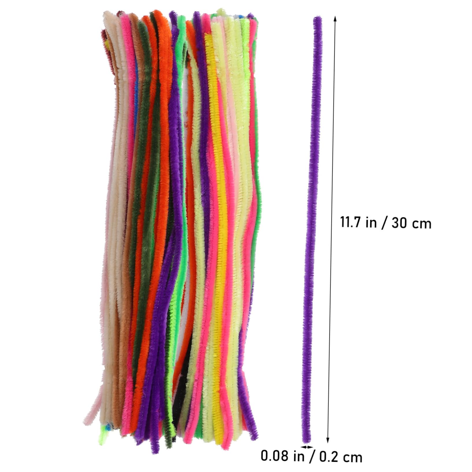 VILLCASE Twisting Stick Craft Kit Pcs Chenille Sticks Fuzzy Craft Supplies DIY Twisted Rods in Vibrant Colors