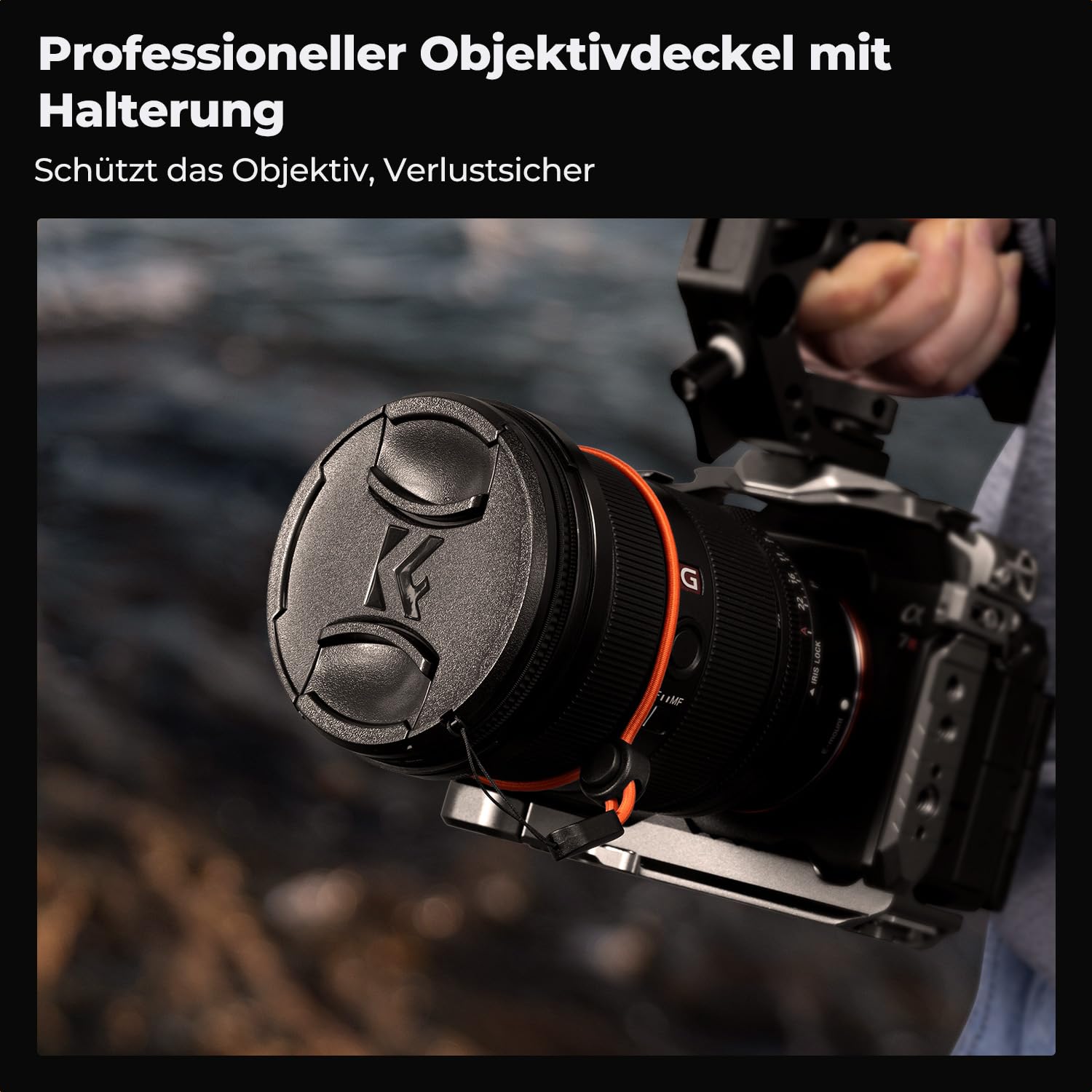 K&F CONCEPT Filter 55mm Polfilter CPL HD Optisches Glas mit Multi-Nano-Beschichtung mit Objektivdeckel, Filter+Objektivdeckel Kit (Nano-Xcel)