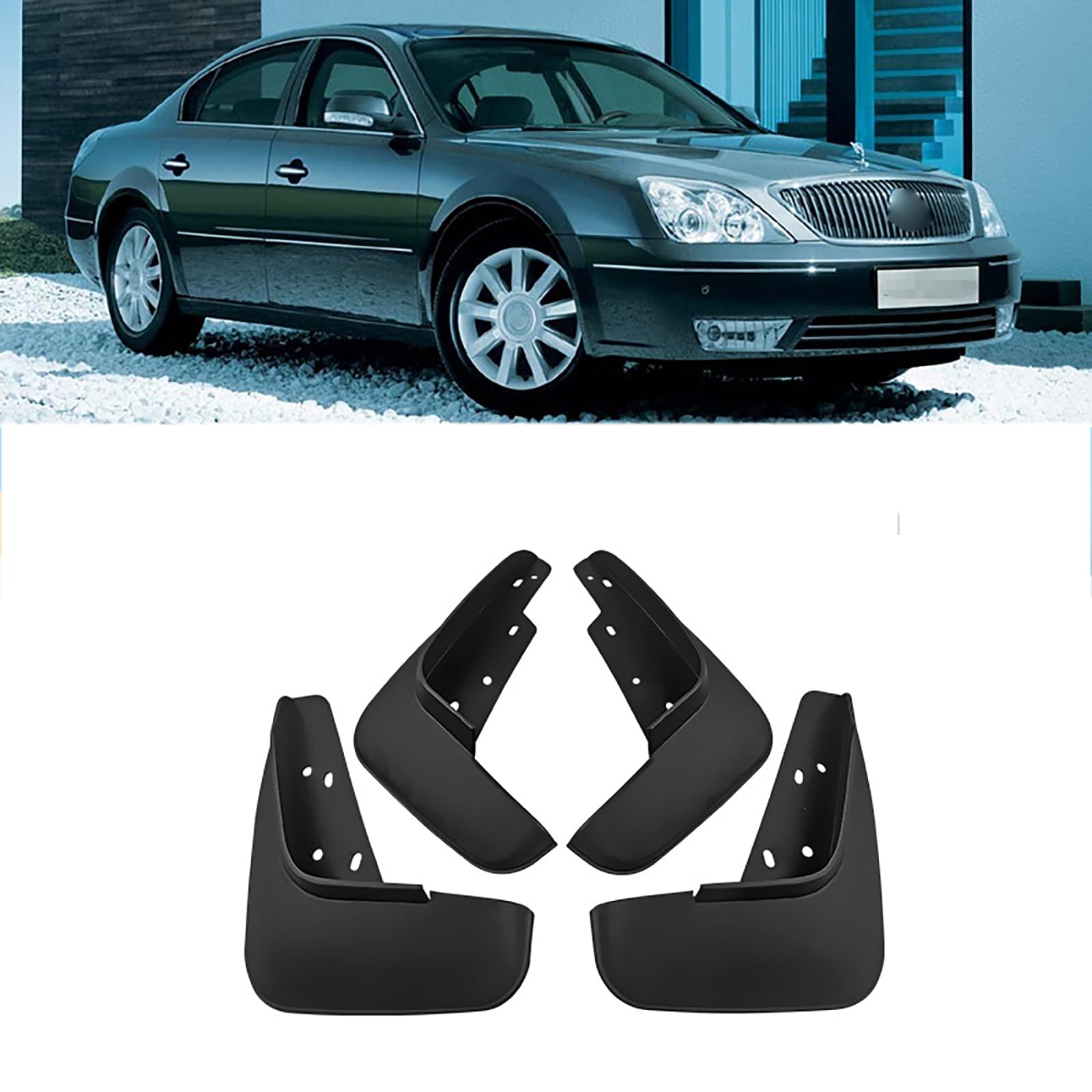 Compatible with Buick Lacrosse 2005-2008, Car Front Rear Mudguard Fender Mud Guard Flaps Splash Wheel Mudguards