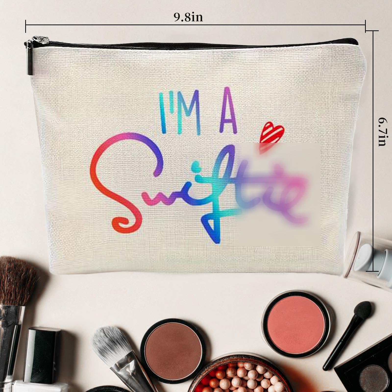 Makeup Bag for Fans,Music Lovers Makeup Bag,Compatible with Girls, Fans Gifts, Red - Image 2