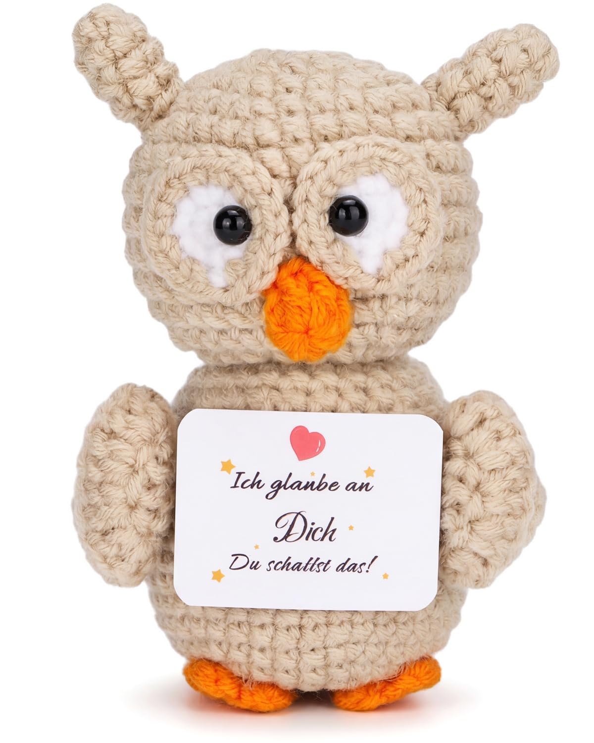 Aruigu Geschenke für Mama, Handgehäkelte Sonnenblume mit Karte, Geschenk & Glücksbringer für Mutter Geburtstag Muttertag Weihnachten, Lustige Personalisierte Kleine Geschenke