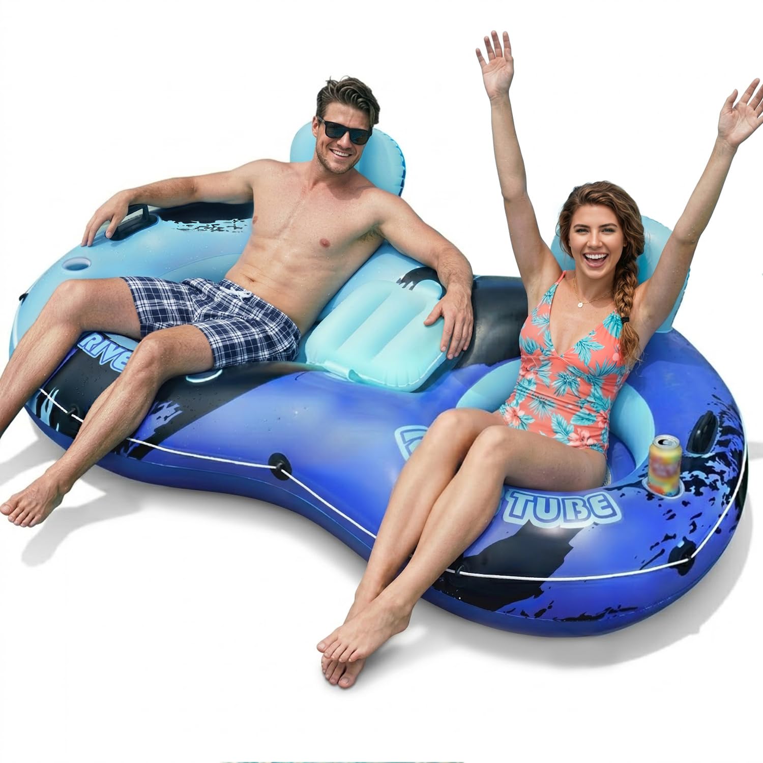 Photo 1 of Eisenfuer 2 Person Inflatable River Tube, 91" x 50"