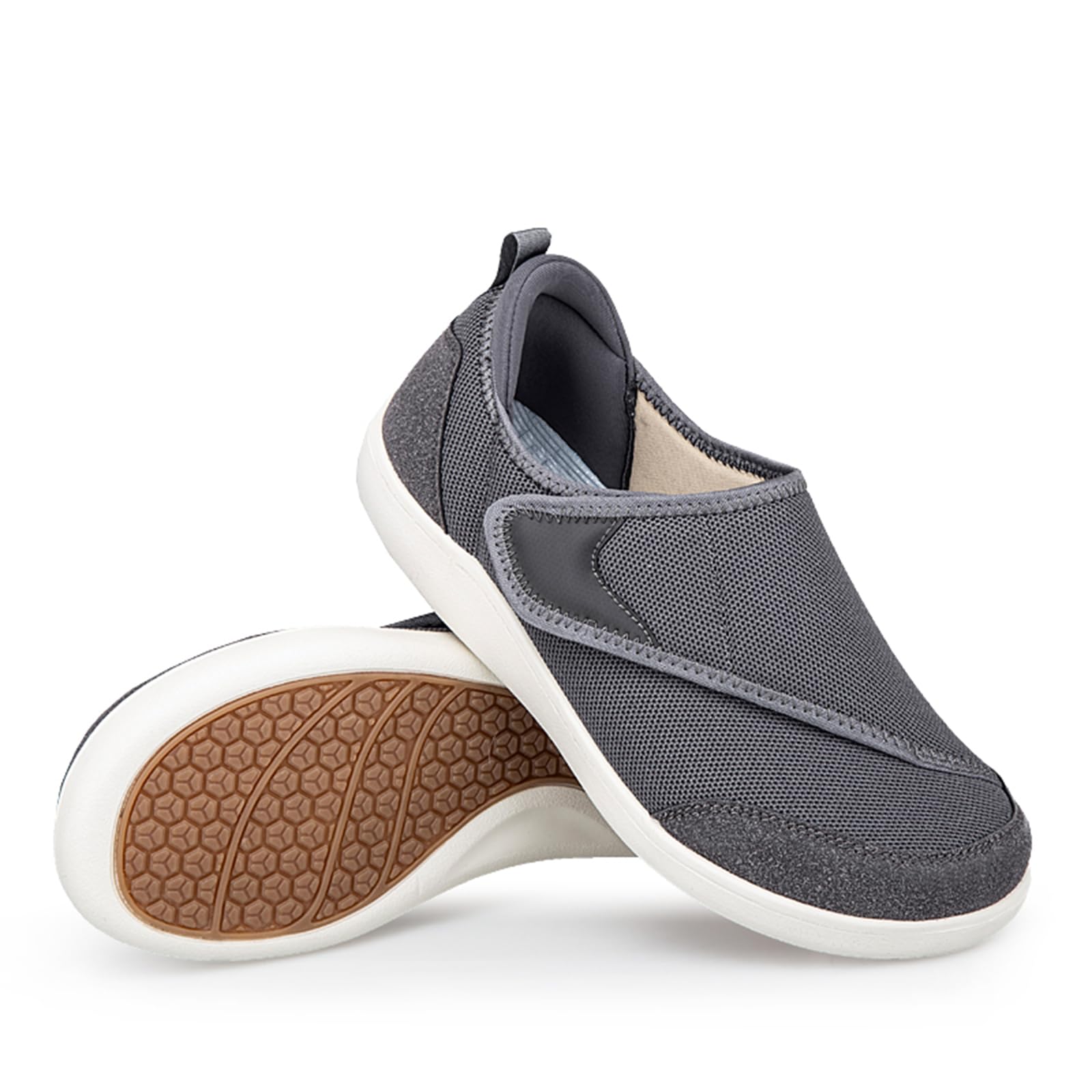 Chaussons Diabétiques Homme Femme Extra Large | Respirant Chaussures de Marche Âgées Léger Antidérapant Confortables Orthopédique Pantoufles Chaussons de Réhabilitation
