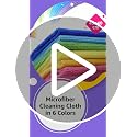 Image of Showstopper Microfiber Cleaning Cloth | 6 Pack | Kitchen Cleaning Cloths and Wipes | Dusting Cloth for Home Cleaning | 40X40CM | 6 Color Assorted (Blue /Parrot Green /Sky Blue /Yellow /Orange /Pink)