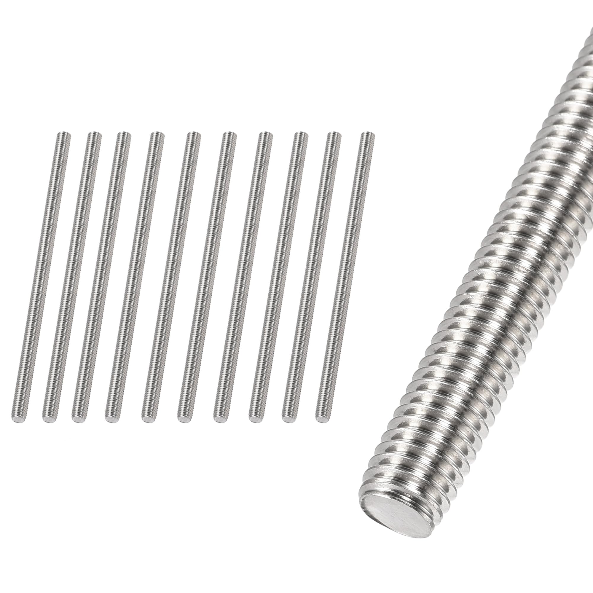 HiPicco M3 x 120mm Fully Threaded Rod & Studs, 304 Stainless Steel Right Hand Threads Rods