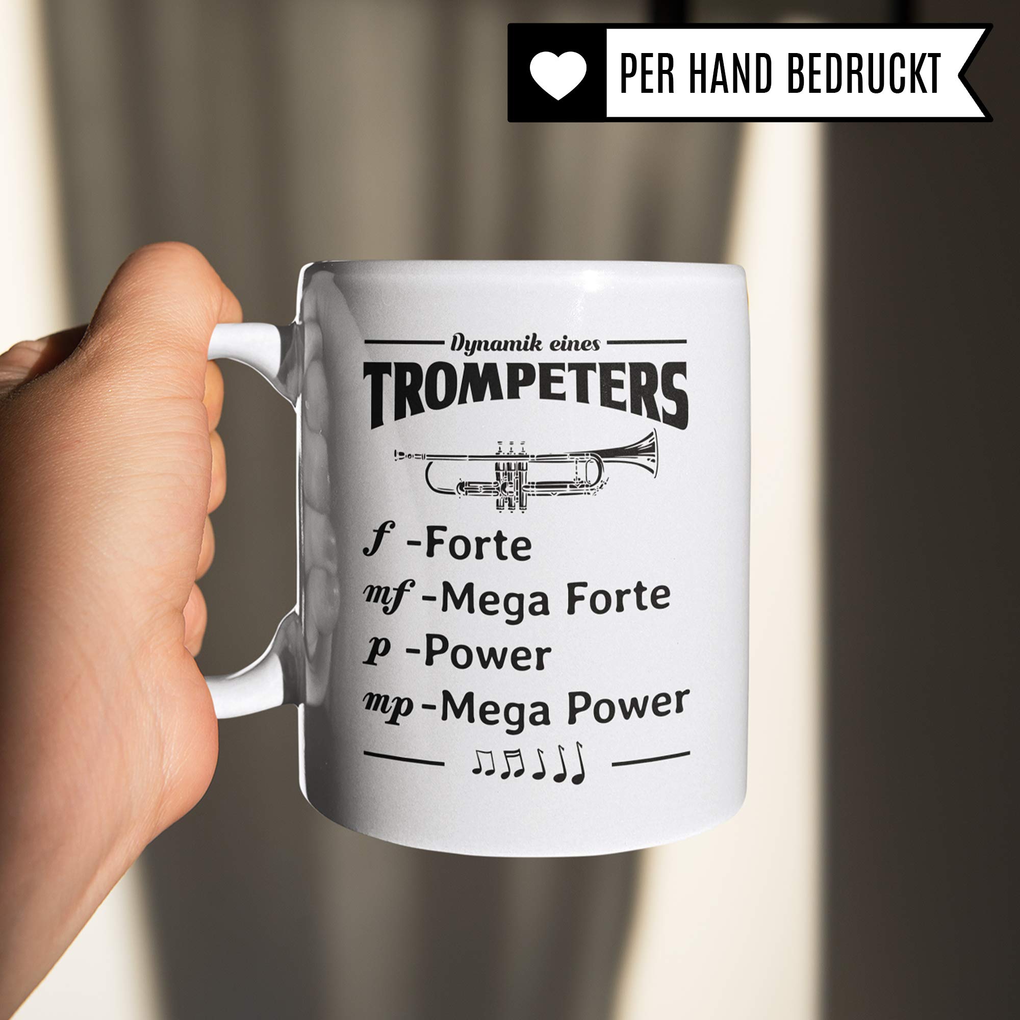 Pagma Tazza A Forma Di Tromba – Regalo Per Musicisti E Amanti Della Tromba – Capacità 330 Ml – Ceramica Lavabile In Lavastoviglie