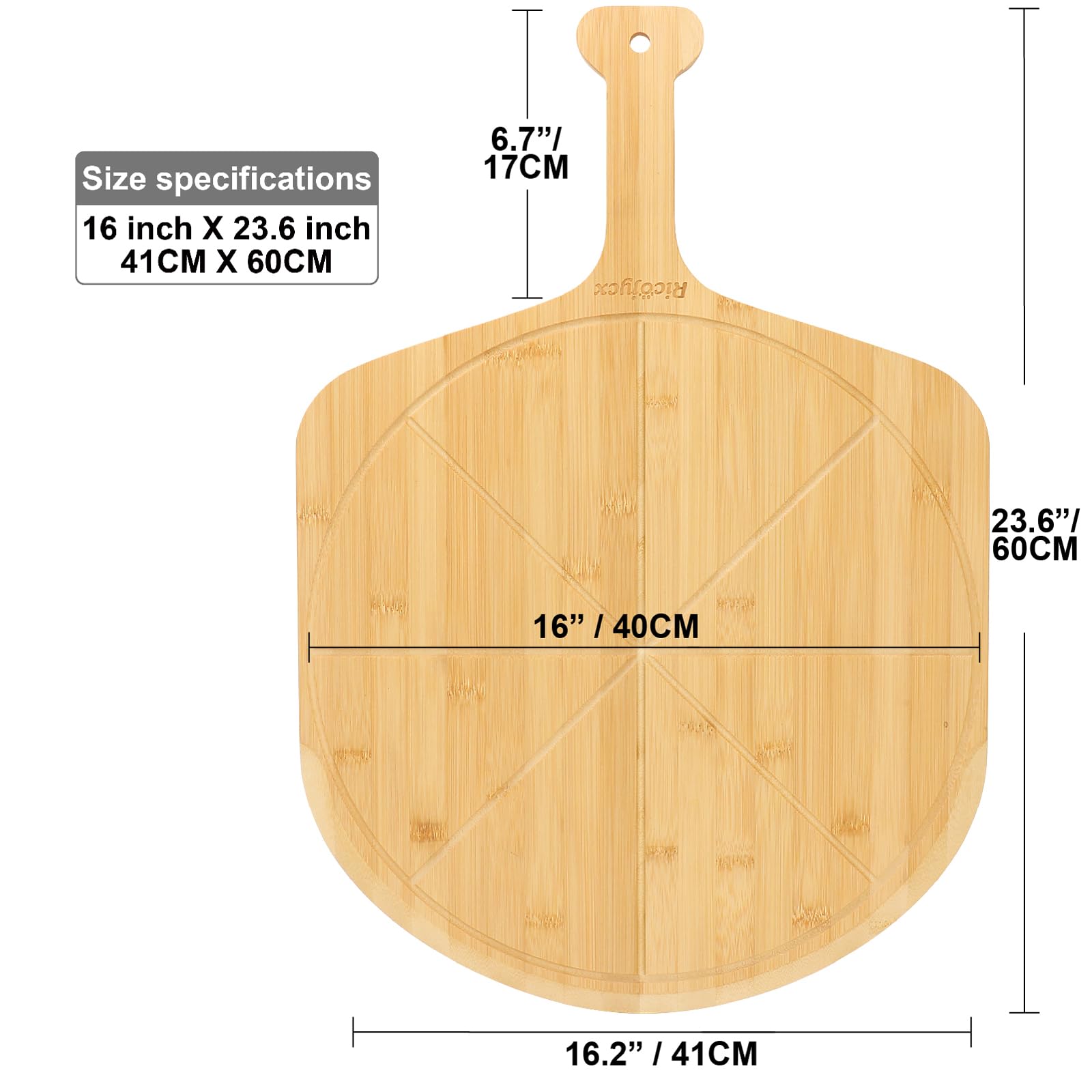 2Pack Pizza Board 16 inch with Grooves, Double-Sided Use Pizza Cutting Board with 8 Slice for Pizza Bread, Cheese, Vegetable, Fruits - Image 3