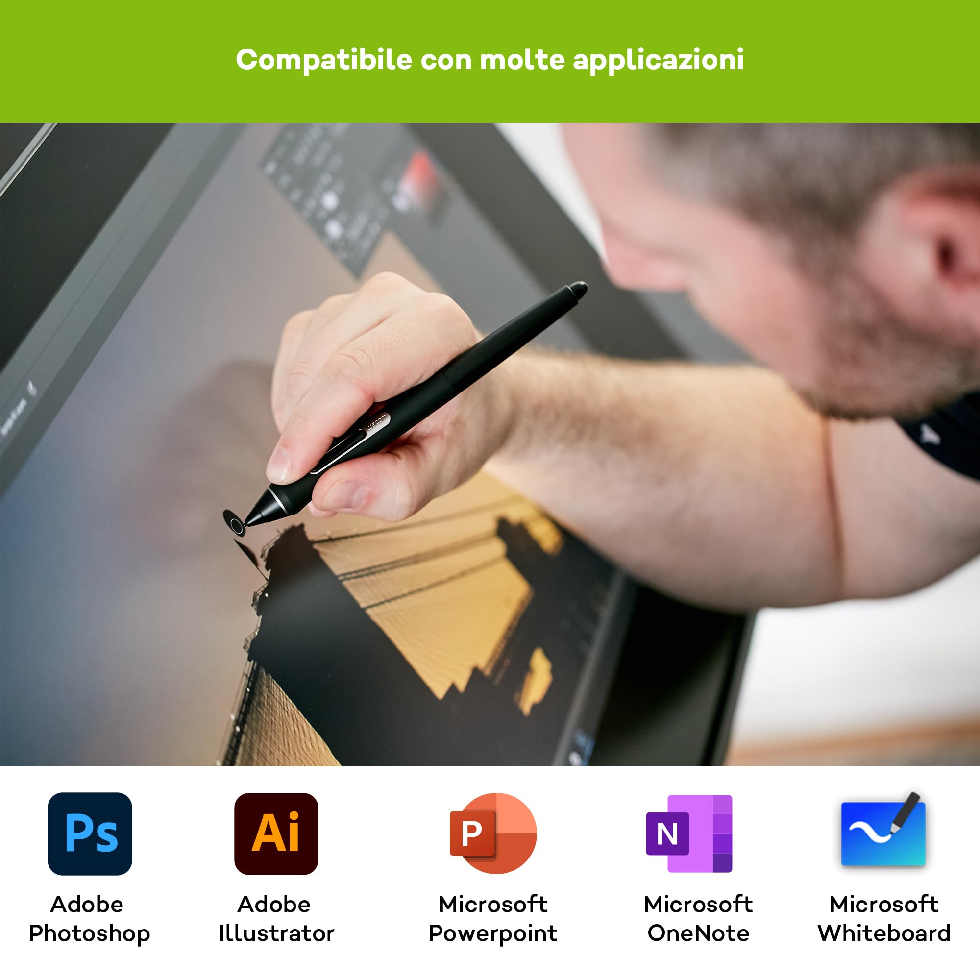 Wacom Cintiq Pro 24 Display Interattivo e Penna Wacom Pen Pro 2; Tavoletta Grafica con Schermo LCD 24" per Disegno Digitale; Fino a 4K UHD; Compatibile con Windows & OS X; Nero