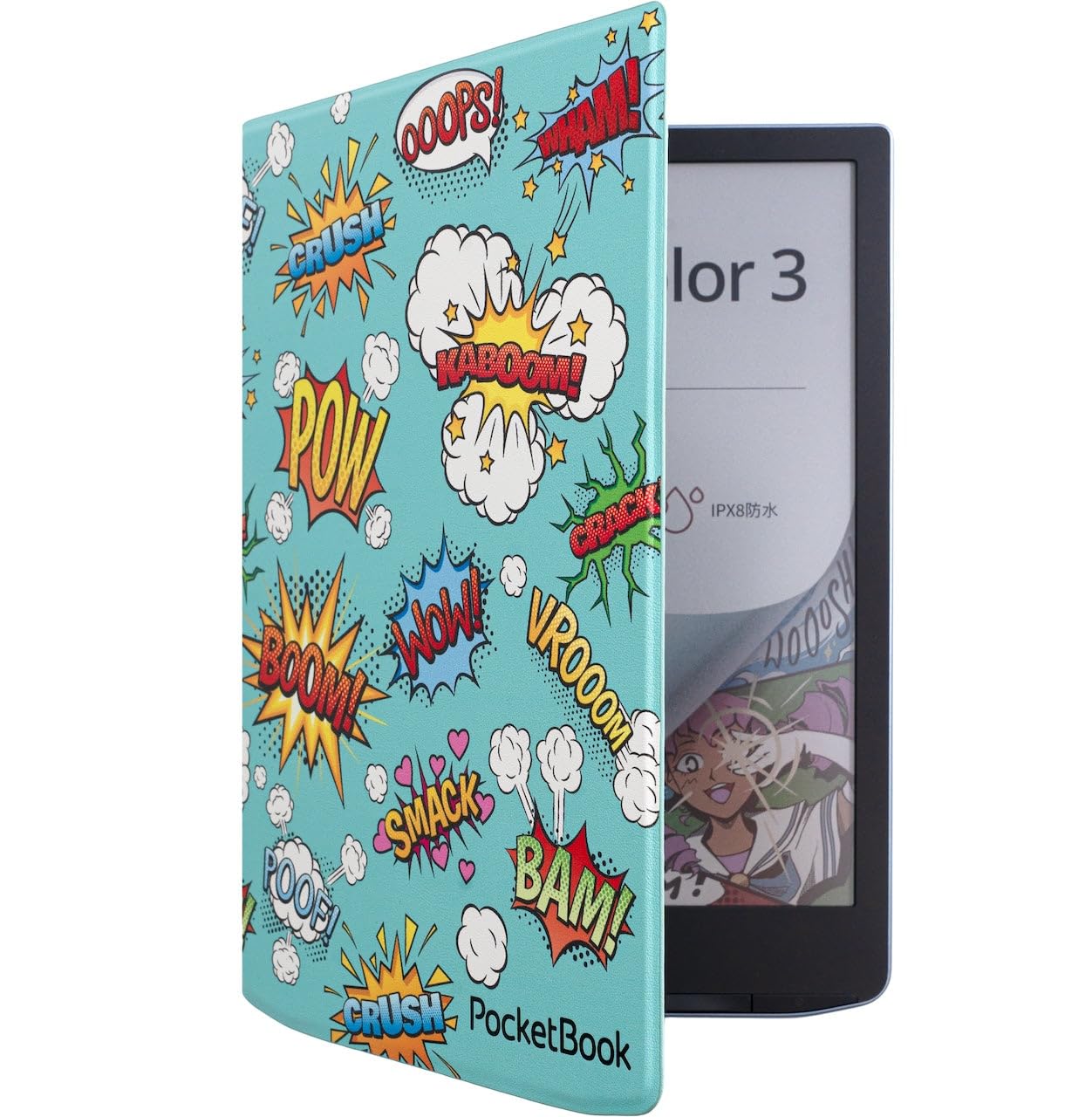 Pocketbook Flip Cover - Comic Print 7.8 Inches