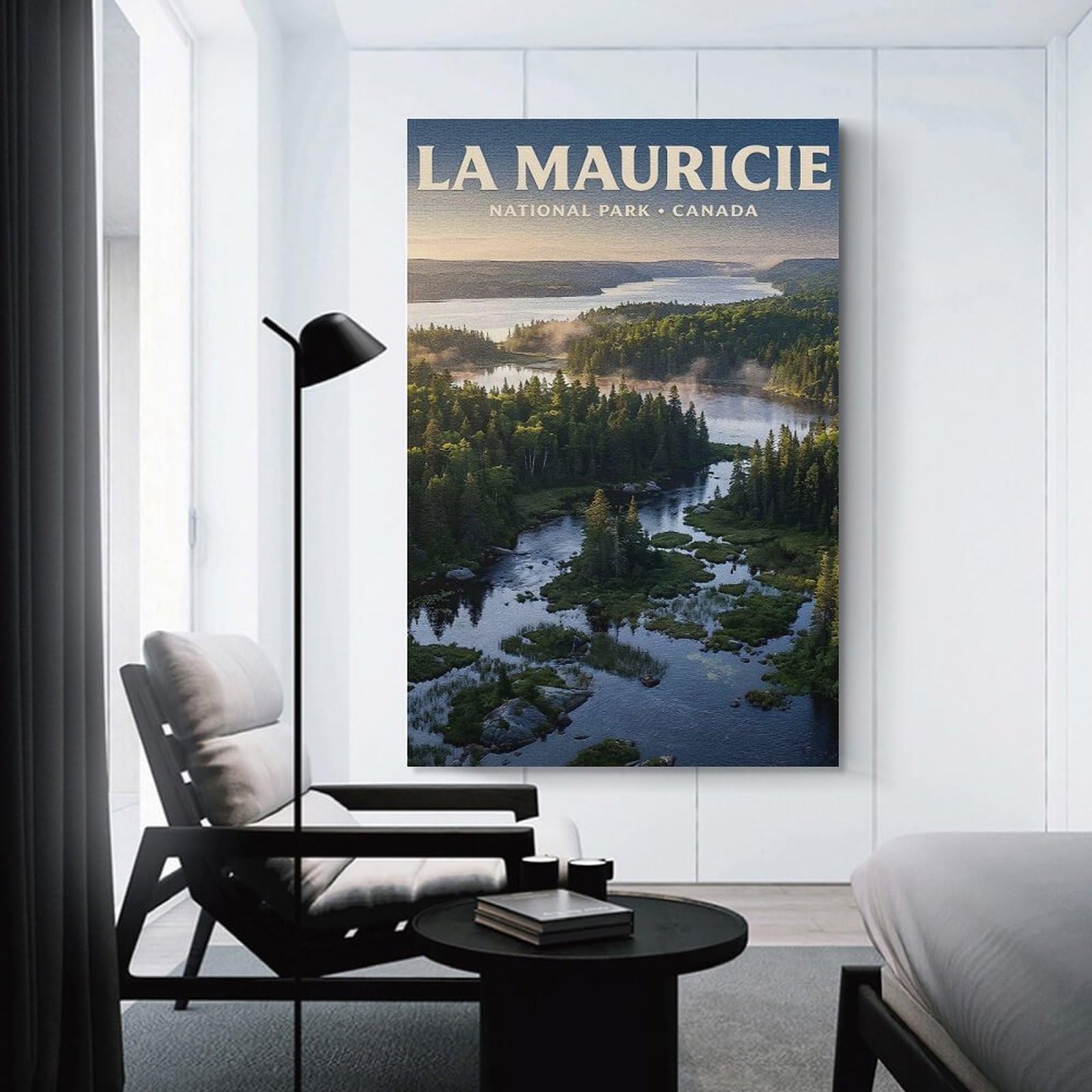 Junmoney Unframe-Style-24 La Mauricie National Park Canada Home Decor Wall Art 20X30inch(50X75cm), For Restful Interiors, Bedrooms Or Small Rooms, Decorative Wall Art For Cosy Rooms
