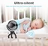 PaPaFboy Mini Portable Pram Fan, Rechargeable Small Clip on Fan for Stroller, Detachable 3 Speed 360° Rotate Flexible Tripod Handheld Desk Cooling for Car Seat Crib Treadmill Travel Essentials