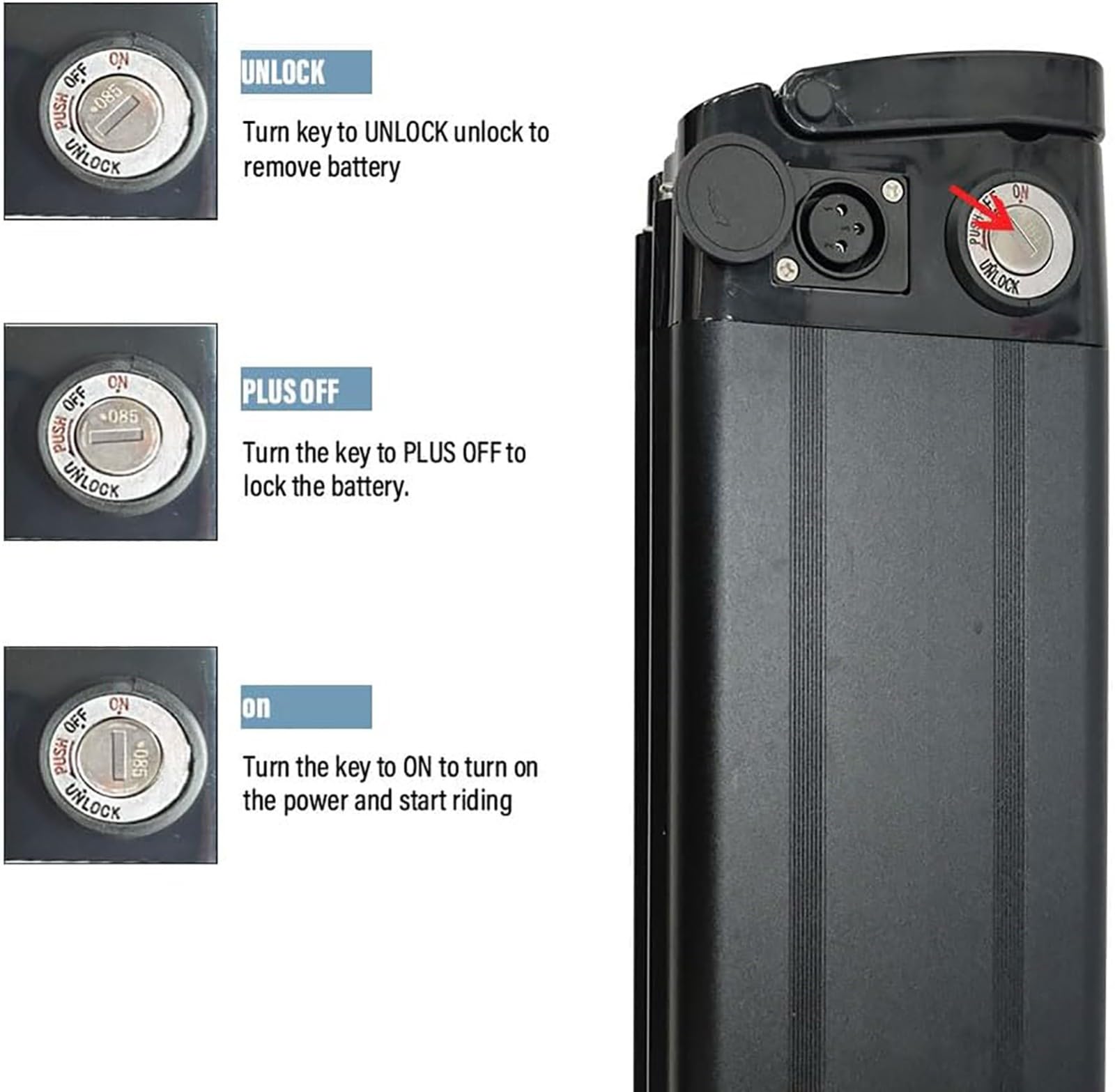 36V/48V Batterie Pour Vélo Électrique, Batterie Lithium-Ion, Bloc-Batterie Au Lithium, Avec Carte De Protection BMS Et Chargeur, Pour Moteur De 250W À 1000W 36V,13Ah