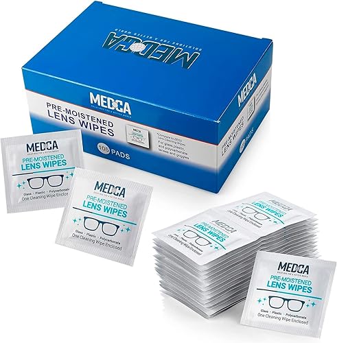 Toallitas de limpieza de lentes Paquete de 100 paños de limpieza prehumedecidos y almohadillas limpiadoras de gafas envueltas individualmente para
