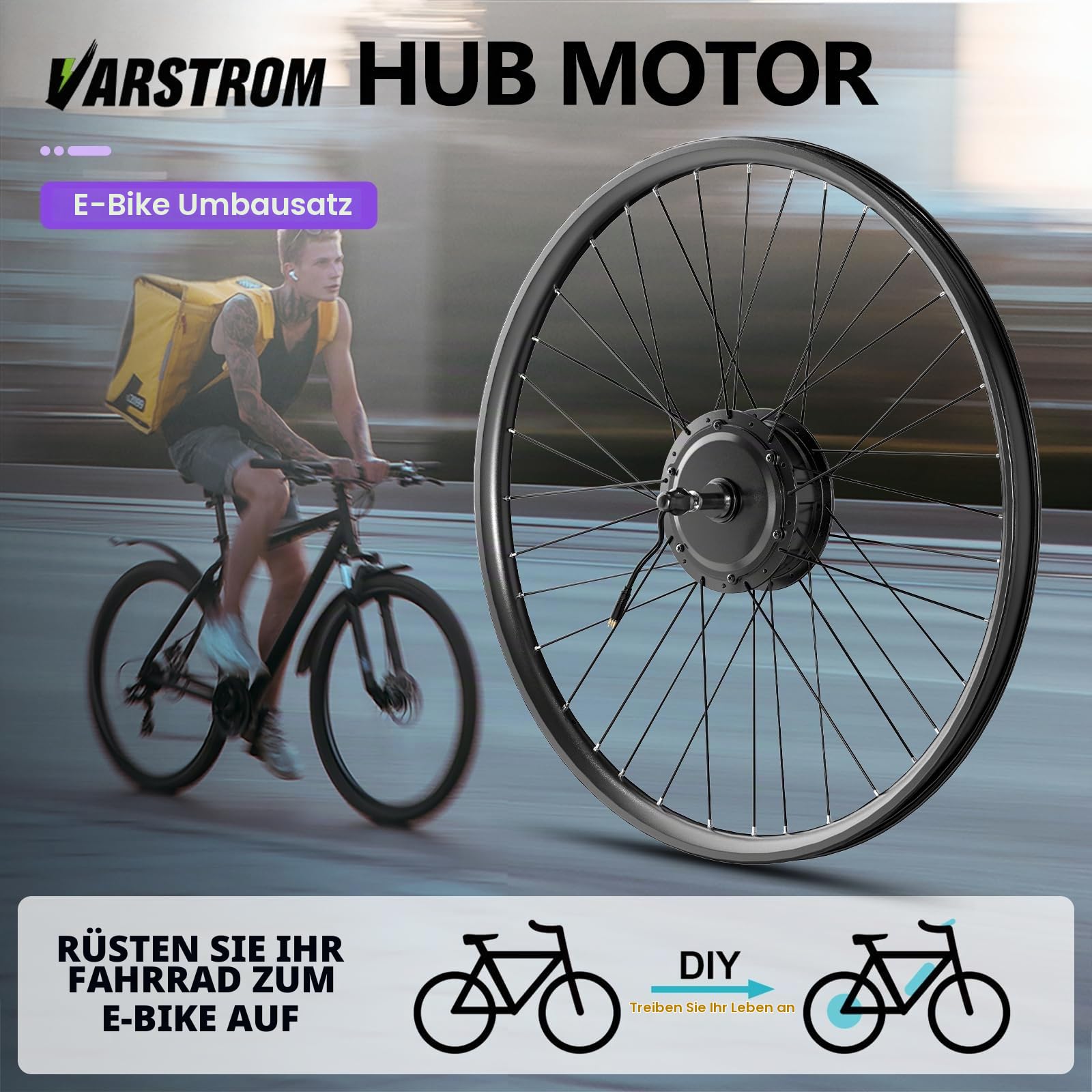 36V 250W E-Bike Umbausatz 26 27,5 28 29 Zoll Hinterrad Nabenmotor