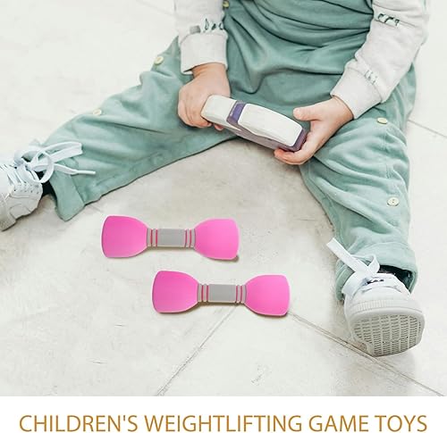 Miniatura 6 de VANZACK 1 par de mancuernas de plástico para niños y niñas, pesas de ejercicio suaves y ligeras para entrenamiento y actividades de