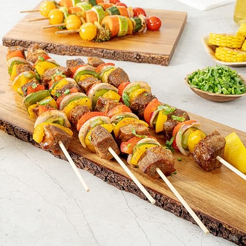 Miniatura 10 de Restaurantware Robata - Brocheta resistente de bambú natural para asar, resistente, 16 pulgadas, caja de 1000 unidades