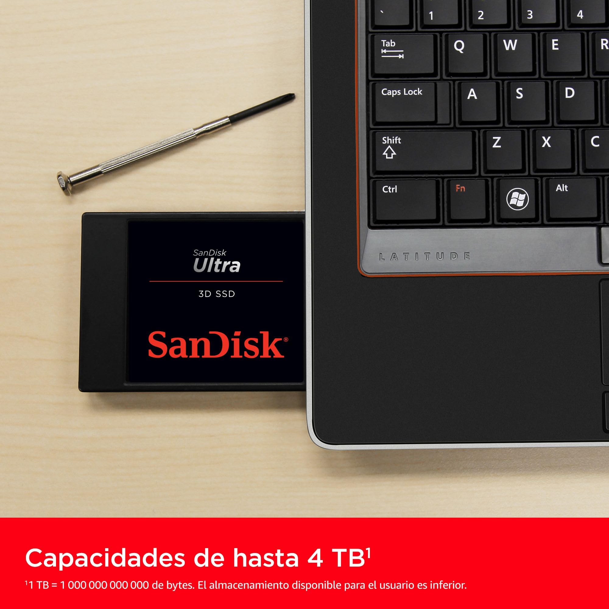 SanDisk Ultra 3D 1 TB SSD interne SSD Festplatte ( intern 2,5 Zoll, stoßbeständig, 3D NAND-Technologie, n-Cache 2.0-Technologie, 560 MB/s Übertragungsraten) Schwarz (Generalüberholt)