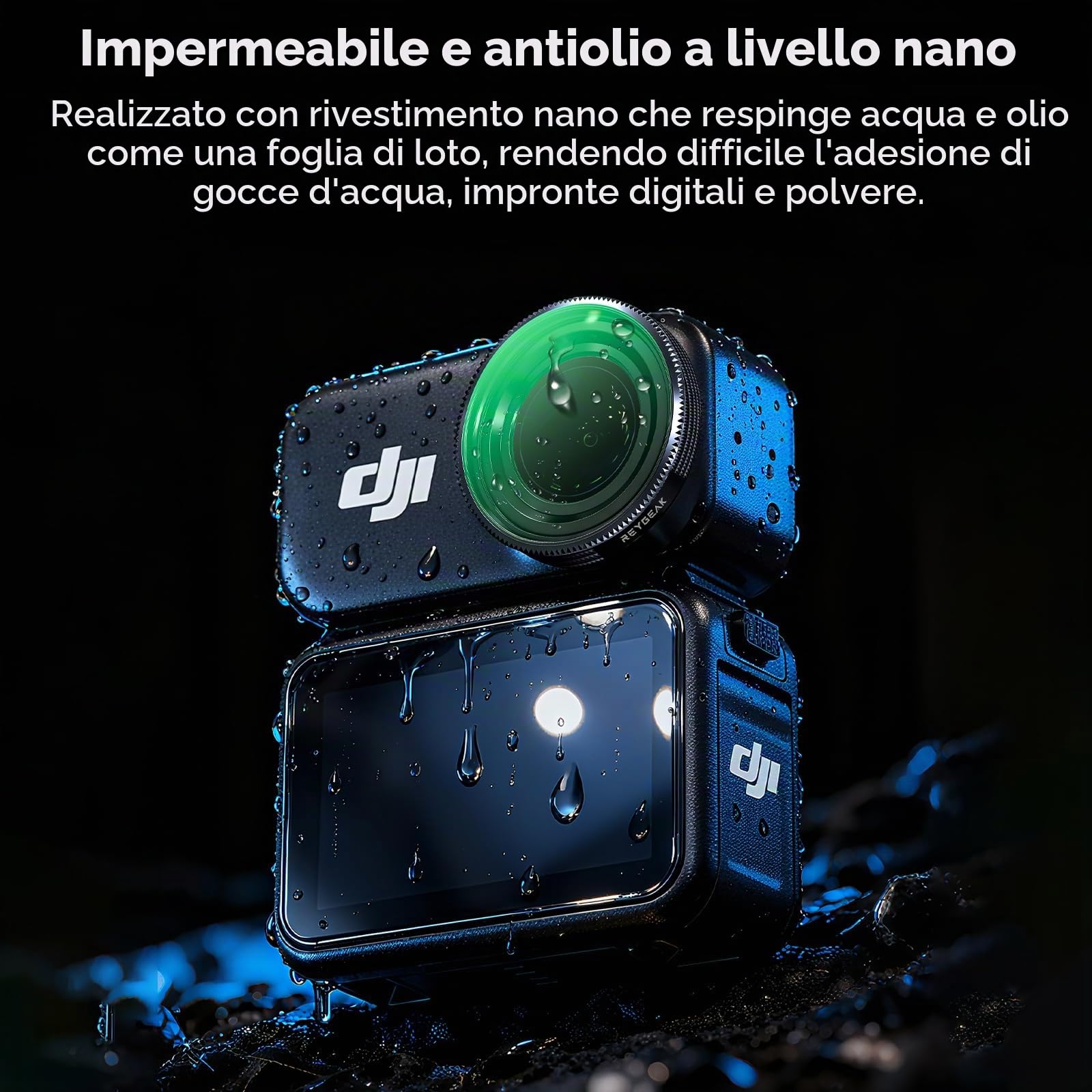 REYGEAK Set di filtri ND per DJI Osmo Nano, CPL/ND8/16/32 per OSMO Nano, telaio in alluminio multi-rivestito HD Optical Glass (CPL/ND8/16/32)