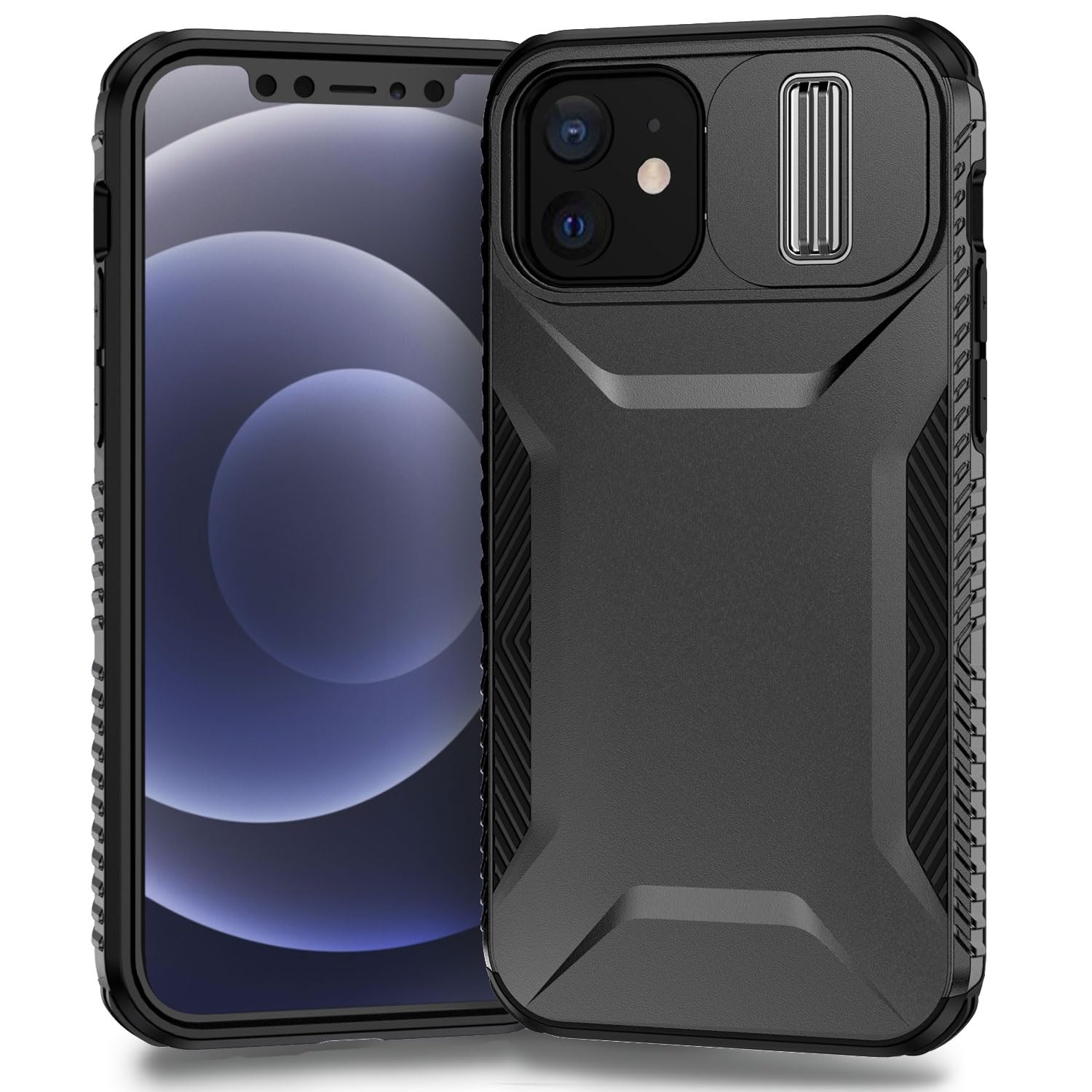Coque antichoc iPhone 12 anti-rayure avec cache objectif - 8