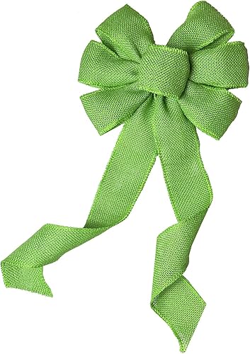 Miniatura 77 de Lazo de corona de cinta de arpillera natural, 10 pulgadas de ancho, colas largas de 18 pulgadas, granja, Pascua, otoño, invierno, Acción de Gracias