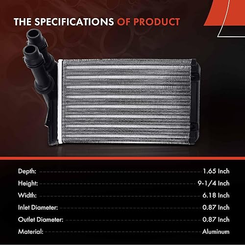 Miniatura 3 de A-Premium Núcleo de calentador HVAC compatible con Audi TTTT Quattro 2000-2006 y Volkswagen Beetle, Beetle Cabrio, Clasico, Golf, GTI, Jetta, R32,