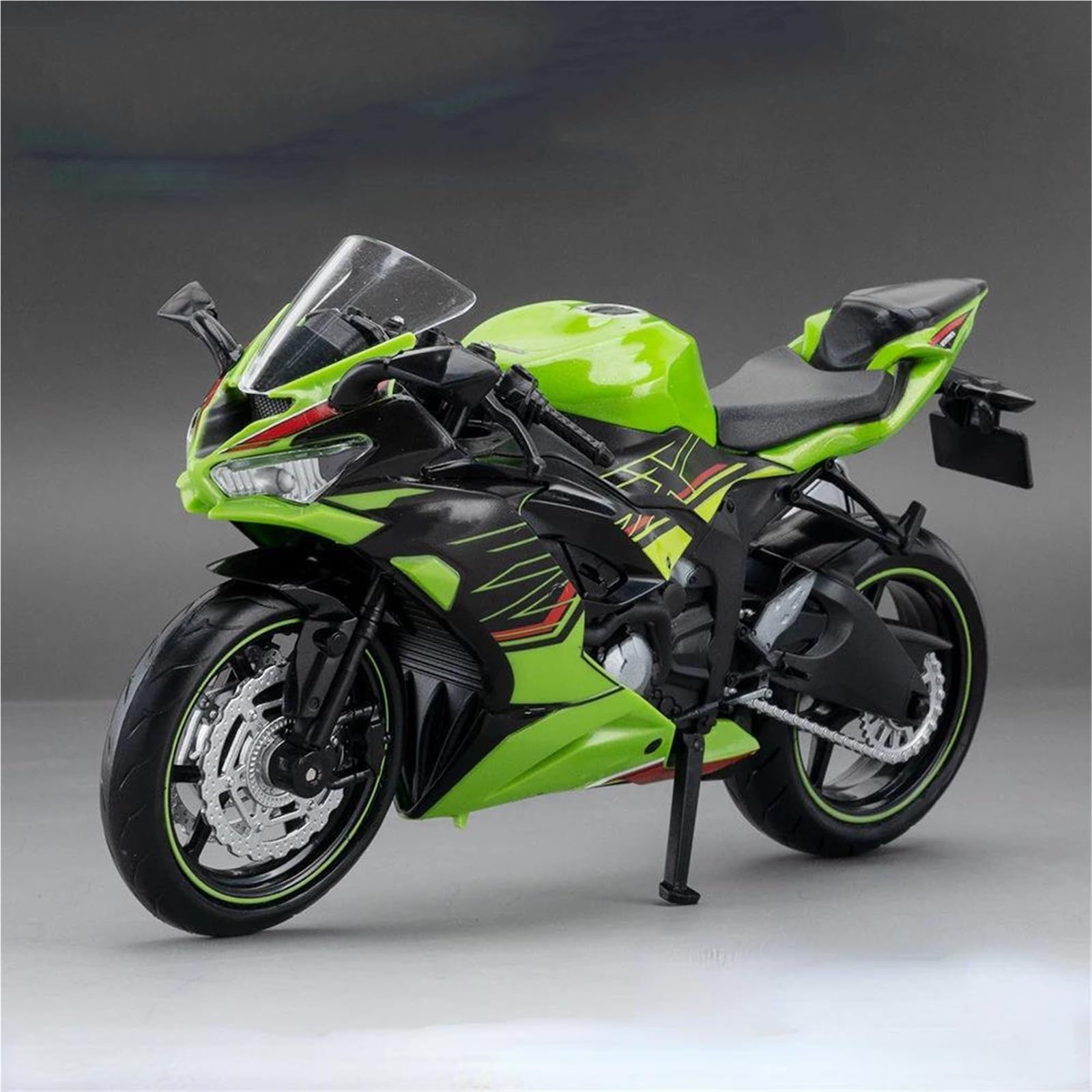Modelo a escala de moto Moto De Juguete En Miniatura Metal Fundido A Presión A Escala 1/12, Regalo Colección Para Kawasaki Para NINJA ZX-6R(Vert)