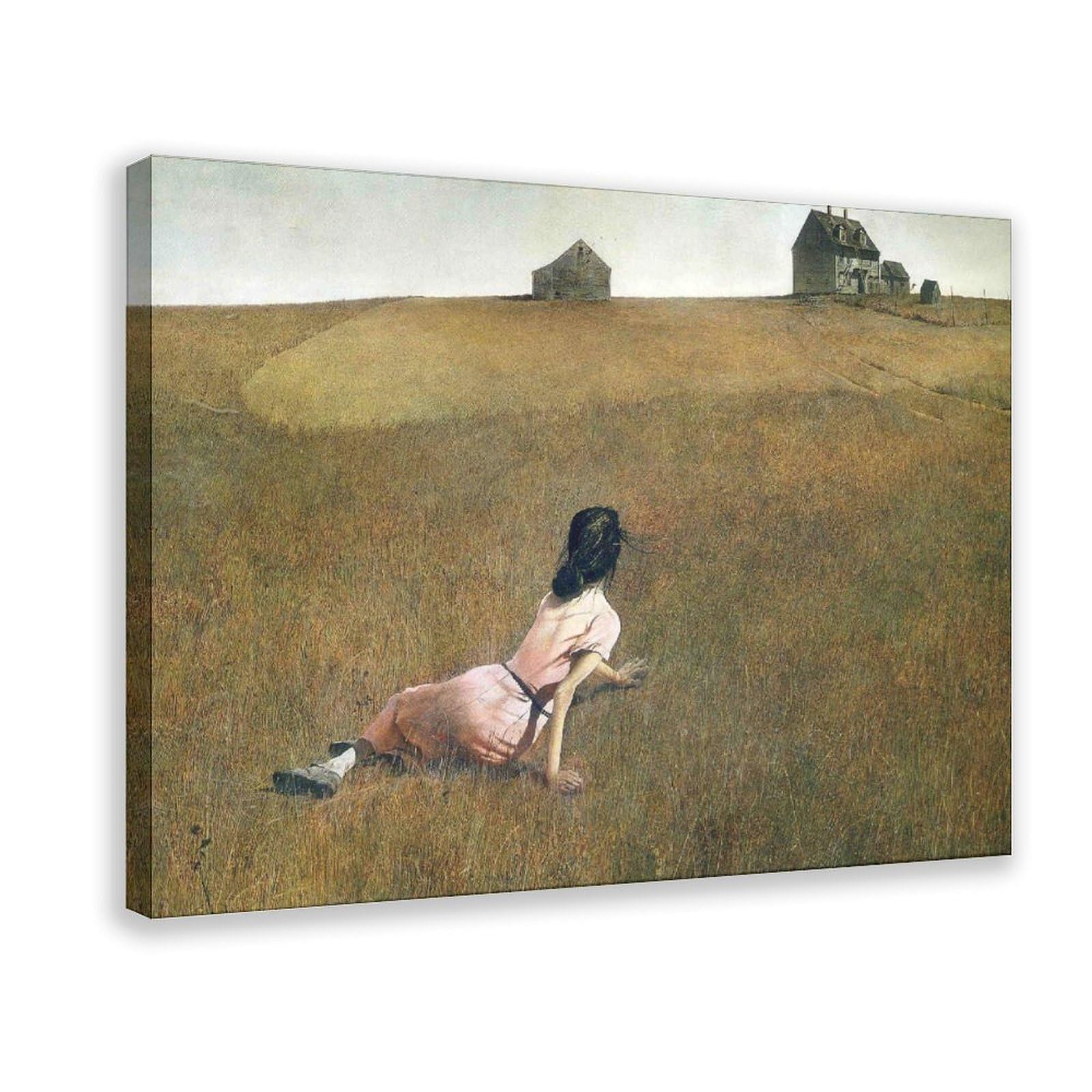 WCYB Christina's World by Andrew Wyeth Posters Prints Canvas Deco Paintings Wall Art Frame 16" L X 24" W