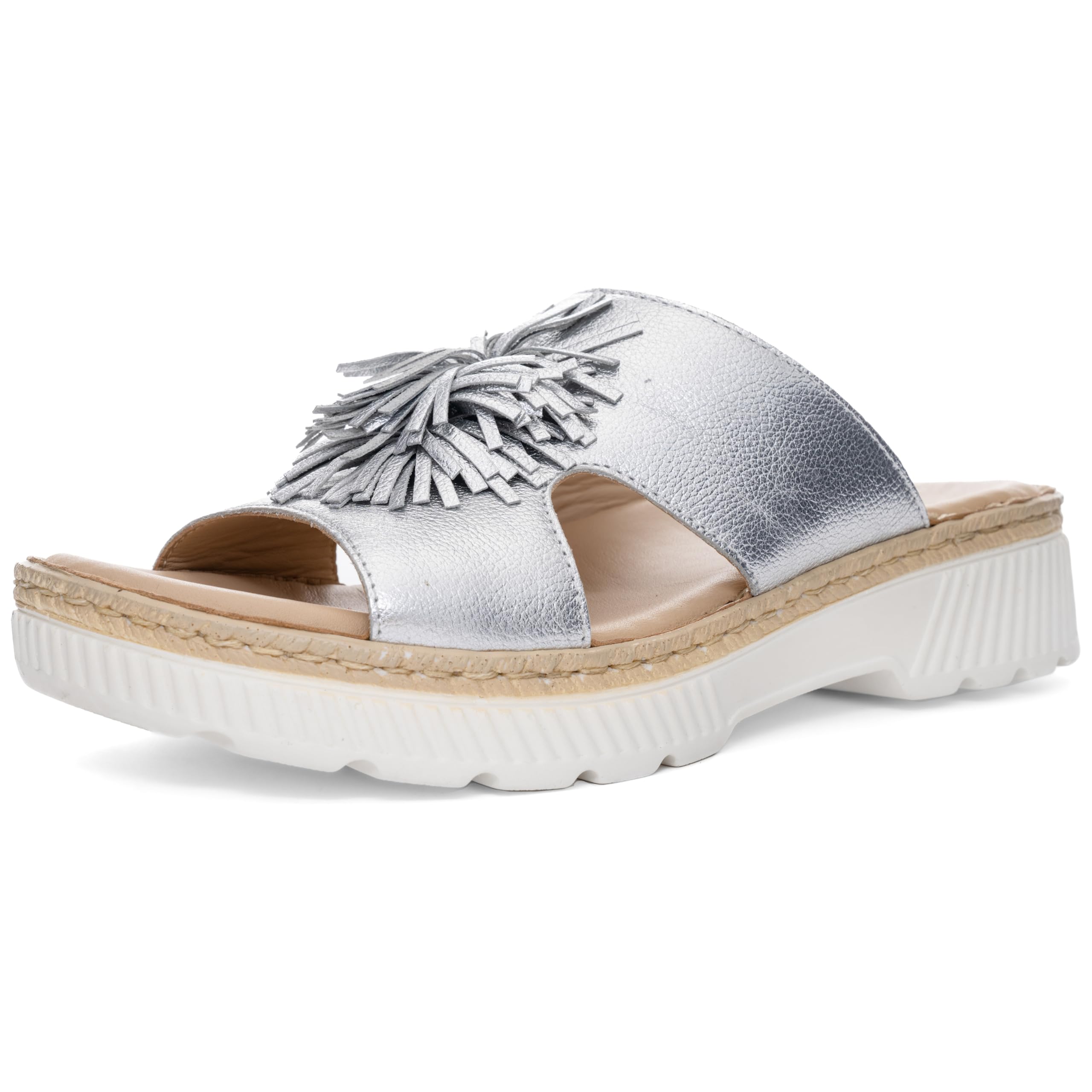 ARA Women Capri Loafer, Silver, 9 UK