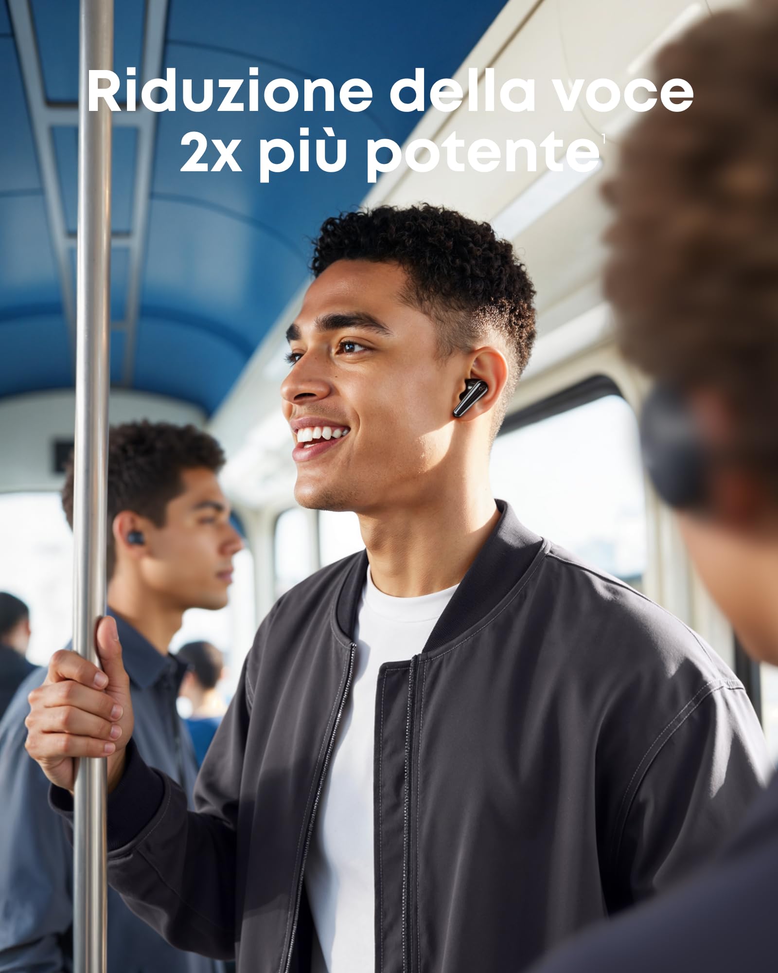 Soundcore Liberty 5 by Anker Cuffie Bluetooth Wireless con Cancellazione del Rumore, Riduzione della Voce 2X più Forte, ANC in Tempo Reale, Dolby Audio, Chiamate Chiare con 6 Mics IA, Lunga Durata
