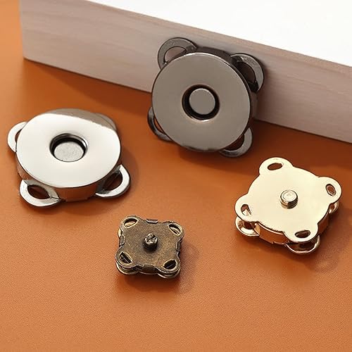 Miniatura 4 de WAFJMAF - 10 juegos de cierres magnéticos para bolsas, botones a presión, monedero ideal para cierre, bolso, ropa, costura, manualidades, no