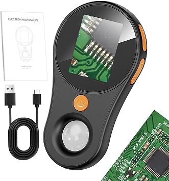 Digital Microscope Handheld - High Clarity Portable Magnifier For Close-Up Exploration, 2.0 Inch IPS Colour Screen Real Time View Design, 200MP Sensor + 500X Magnification Capability, Integrated LED I