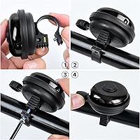 Vista 5 de Timbre clásico de bicicleta, timbre de bicicleta de aluminio, sonido fuerte, nítido y claro, para adultos y niños