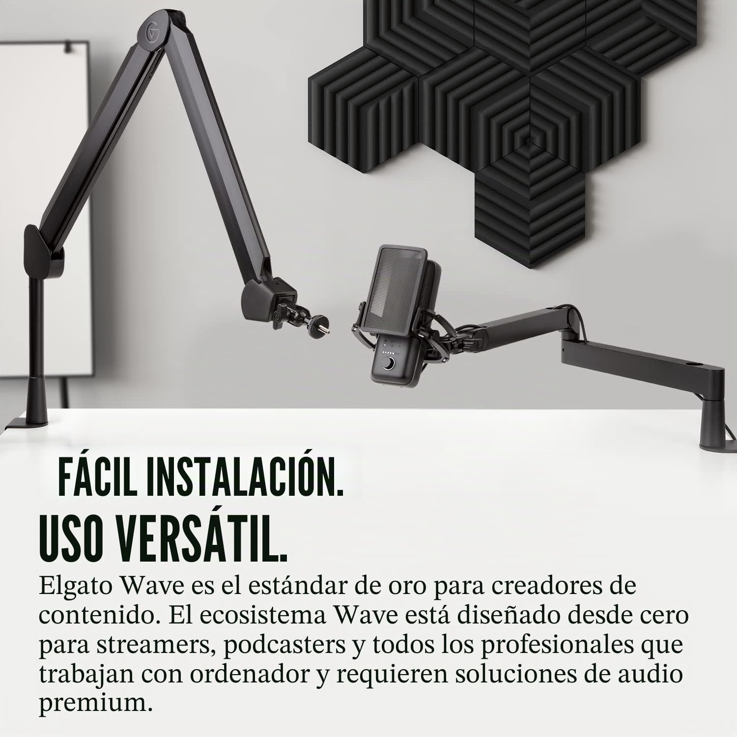 Elgato Wave:3 - Micrófono Condensador USB Profesional prémium para Streaming, podcasts, Juegos, Oficina en casa, Software Mezclador Gratis, plugins de Efectos, antidistorsión, Plug n Play, Mac, PC