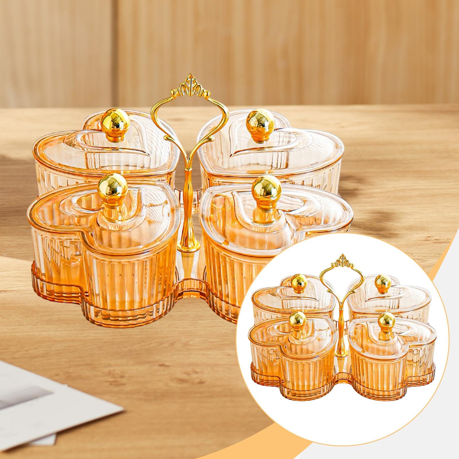 Vassoio da portata diviso per snack con coperchio trasparente per dolci e prodotti secchi, perfetto per feste ed eventi, ideale per bambini e adulti con scomparti PS