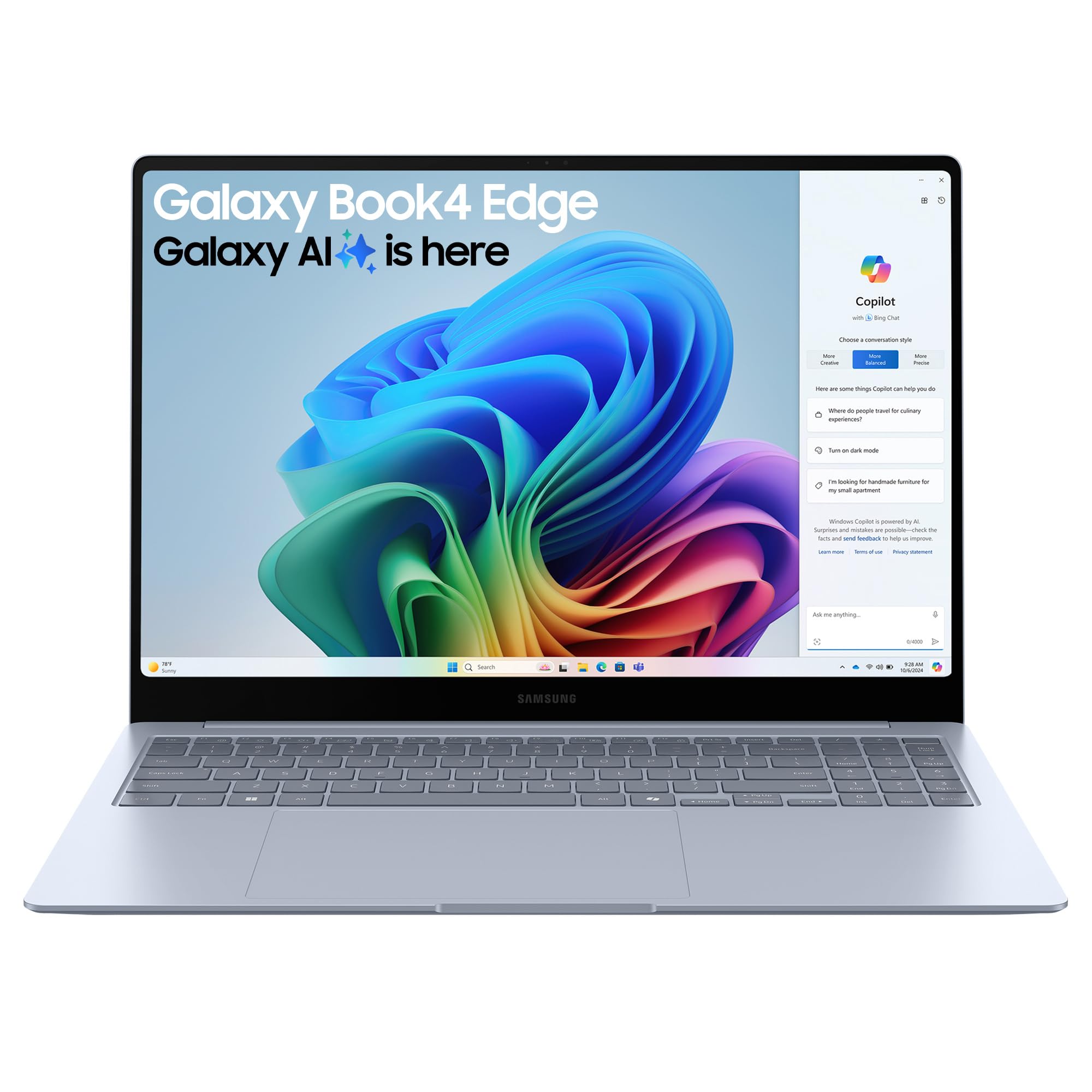 Samsung Sapphire Blue Galaxy Book4 Edge (16", X Elite X1e-84-100, 16Gb), A Copilot+ Pc 1Tb