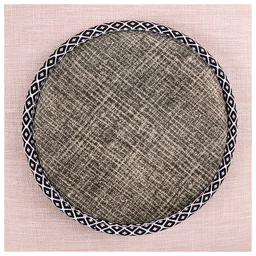 Coussin de chaise de bar rond 40cm avec attaches pour tabouret de cuisine et salle à manger