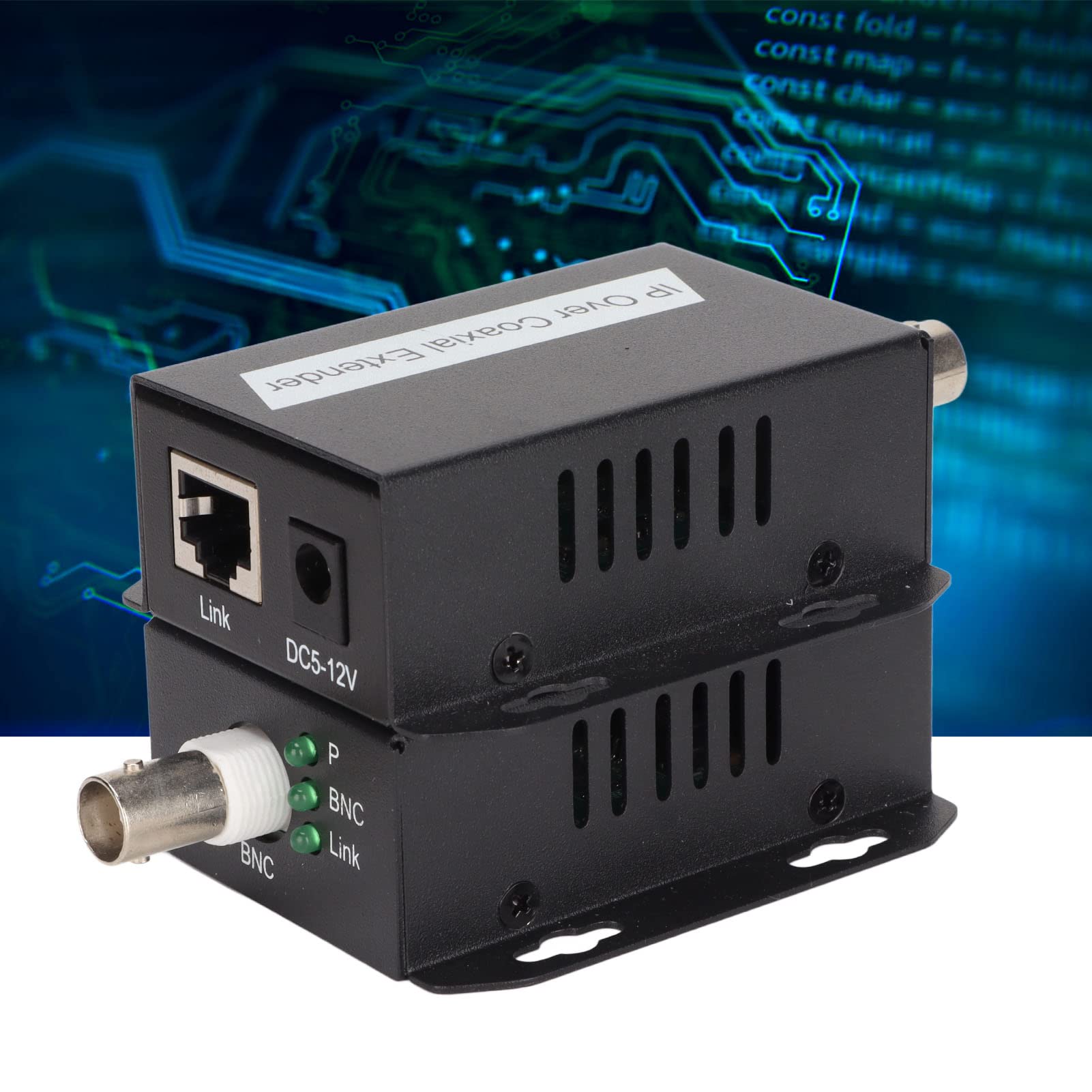 Bewinner Extensor de IP de 2 Piezas, Conjunto de Extensor de Ethernet Convertidor de Cable Coaxial, Adaptador de Ethernet Estable de Tamaño Pequeño de Comunicación Bidireccional