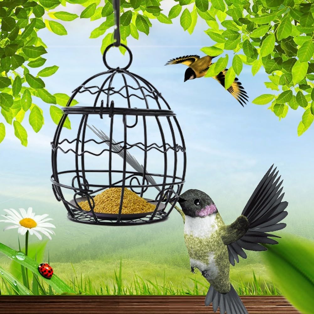 Bird Feeder Fine Mesh Bottom Perfect for Various Types of Bird Food Metal Bird Feeders