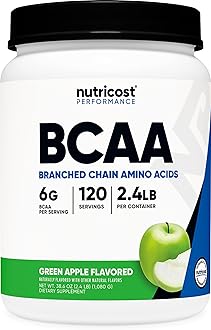 NutricostBCAA Powder 2:1:1, 120 Servings (Green Apple)