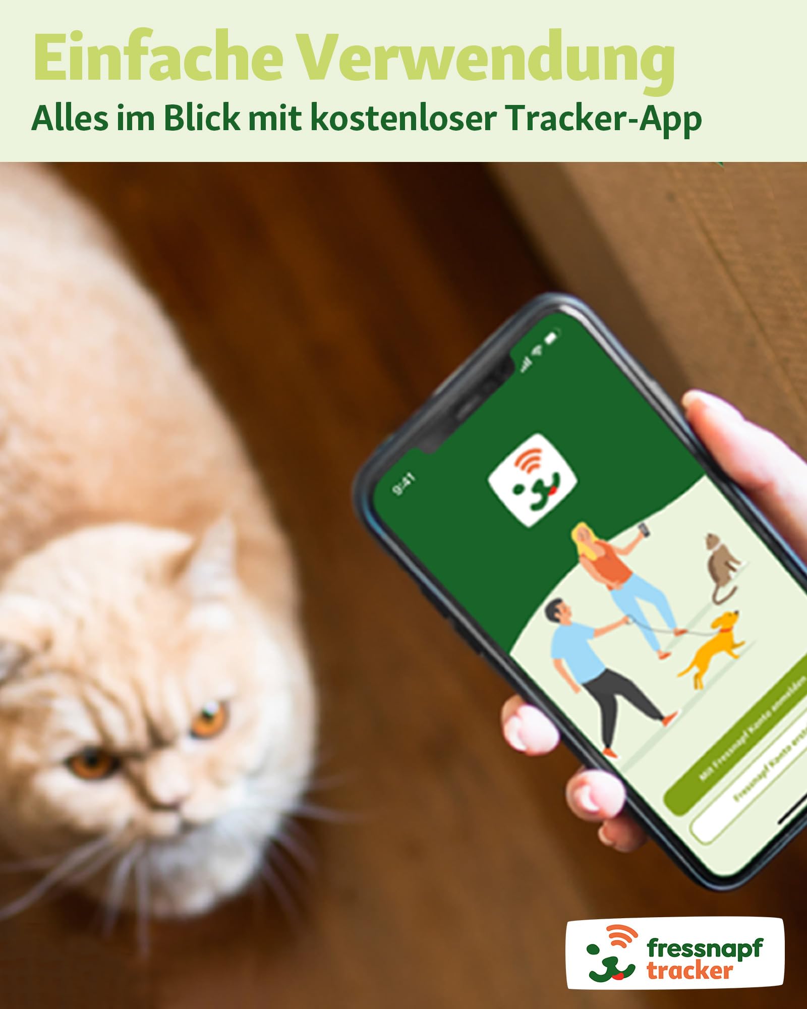 Fressnapf GPS Tracker per gatti | 2a generazione | senza ABO | localizzazione senza limiti di distanza | monitoraggio delle attività | funzione salute | design adatto ai gatti