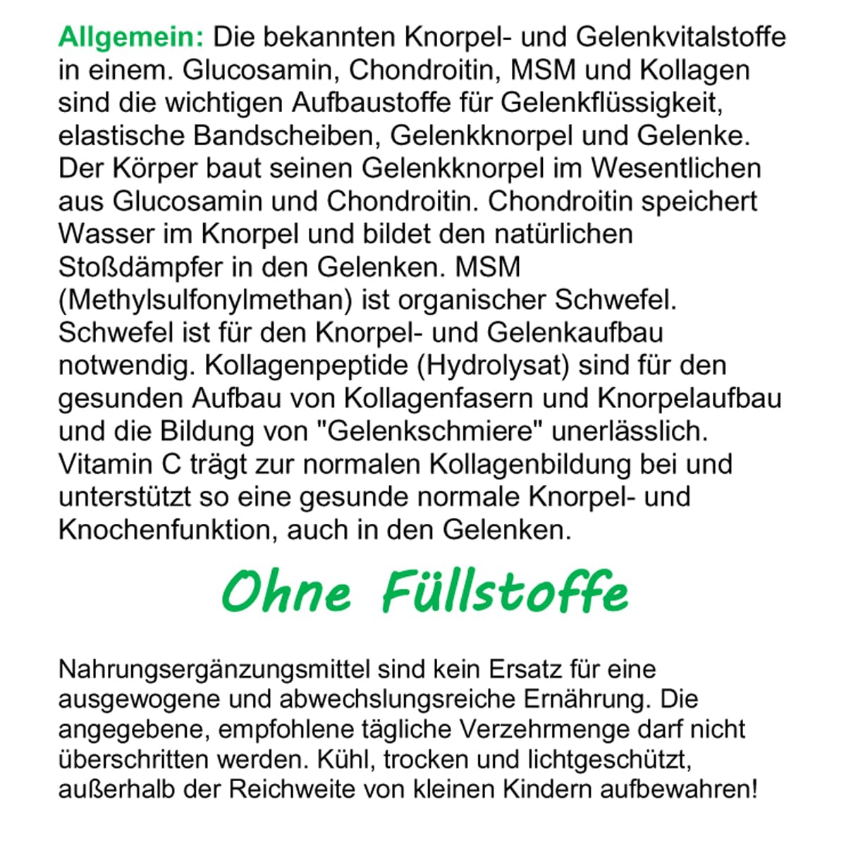 Knorpel & Gelenke Komplex + Vitamin-C 360 (3x120) ArthroWell Gelenk-Kapseln – Natürliche Gelenkbausteine Glucosamin + Chondroitin + MSM + Kollagen. 26442-3