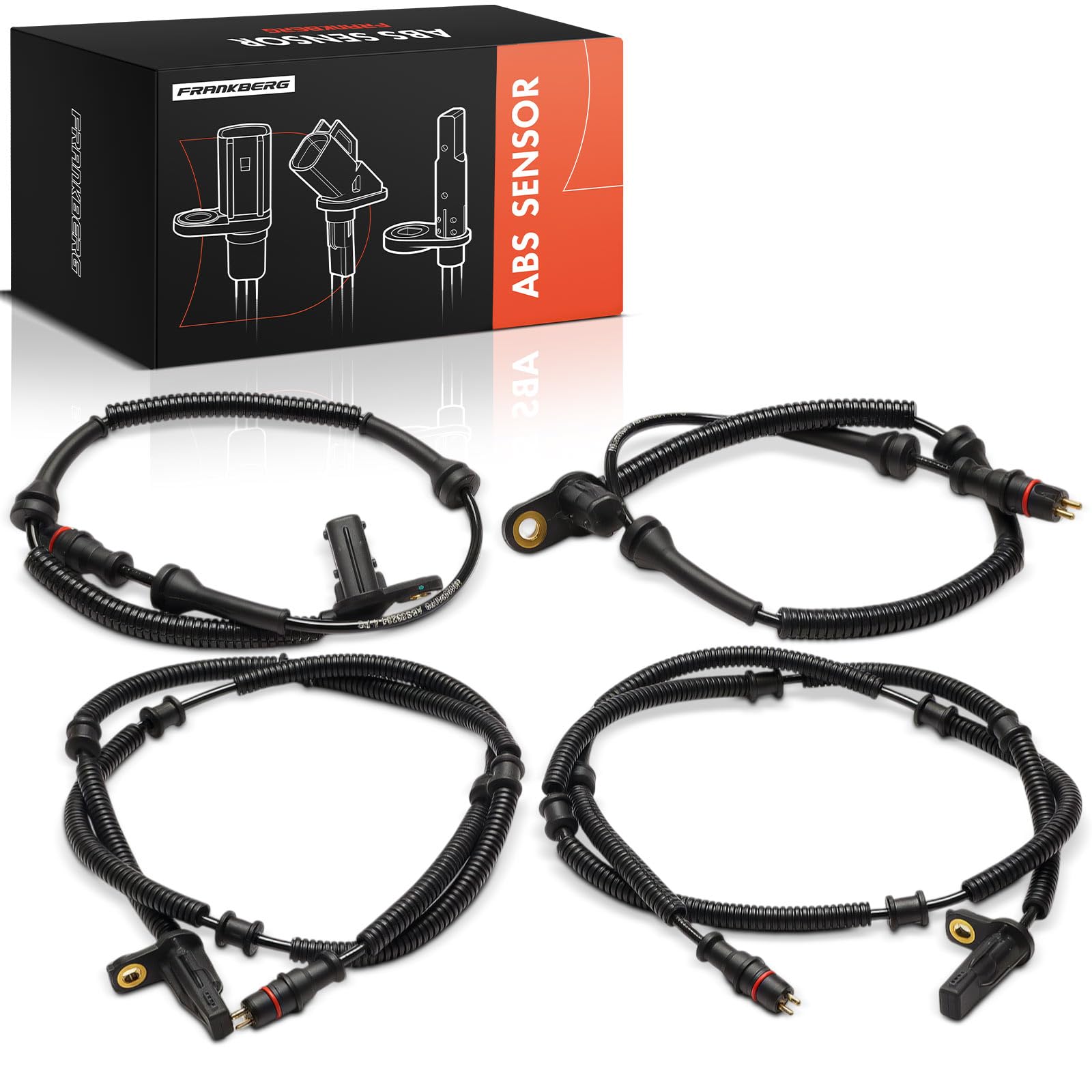 Frankberg 4x Capteur ABS 2-Pôles Compatible avec Master II Bus JD Master II Camionnette FD Master II Remorque ED/HD/UD Remplacer# 8200274800,8200252007