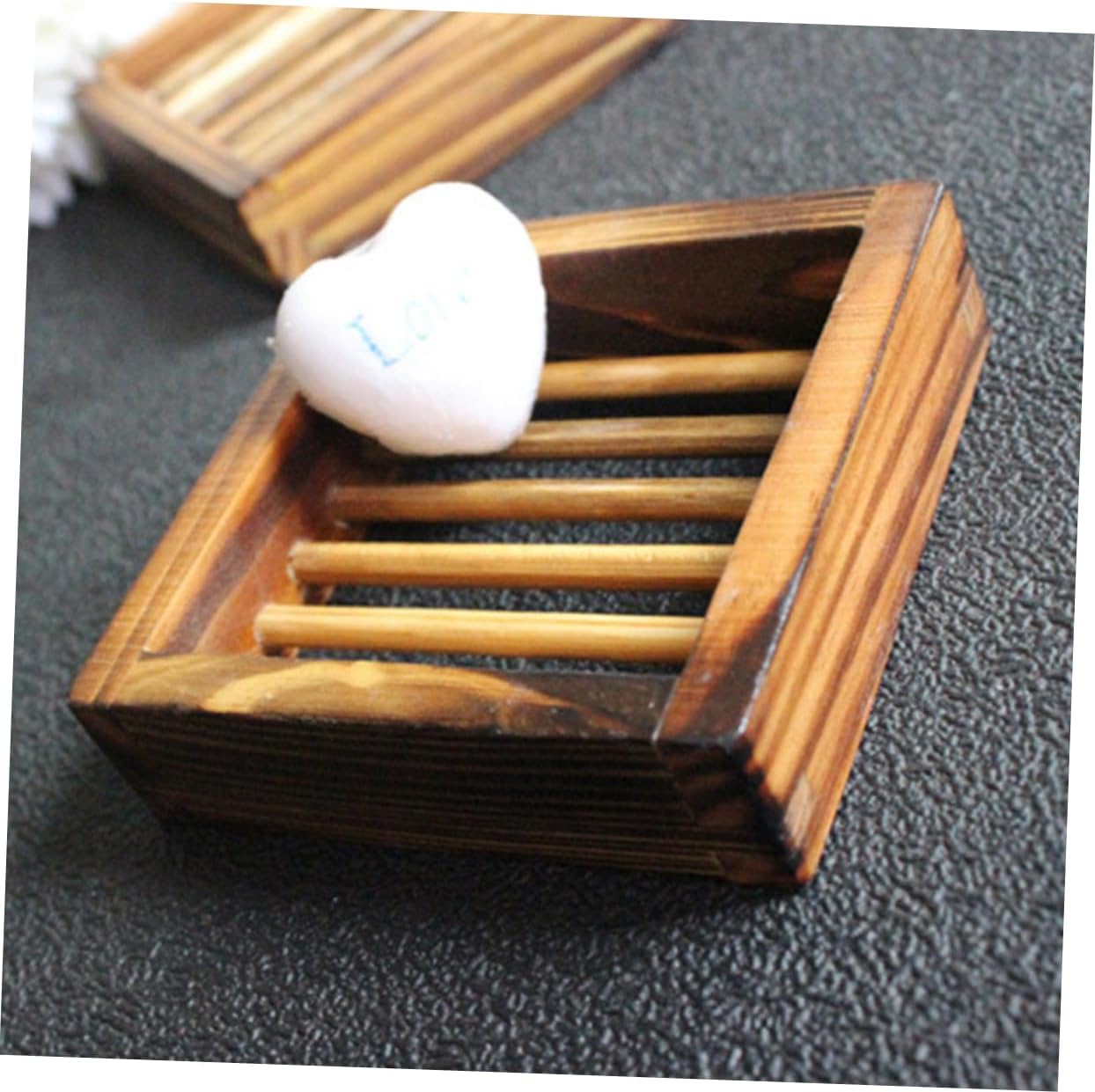 Soap Dish, 1pc Soap Tray Soap Drain Tray Draining Soap Rack Bathroom Soap Shelf Wood Soap Drying Dish Kitchen Soap Drain Dish Kitchen Accessories Soap Drainer