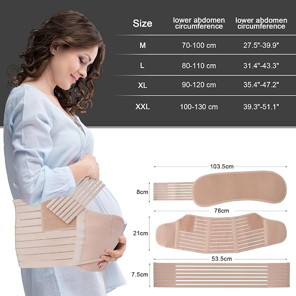 MomTend Pregnancy Support Belt, Pelvic Maternity Belts for Pregnant Women Adjustable No-Slip Pregnancy Maternity Belly Bands Support Belt for Relieve Back, Pelvic, Hip Pain, Xl - 4