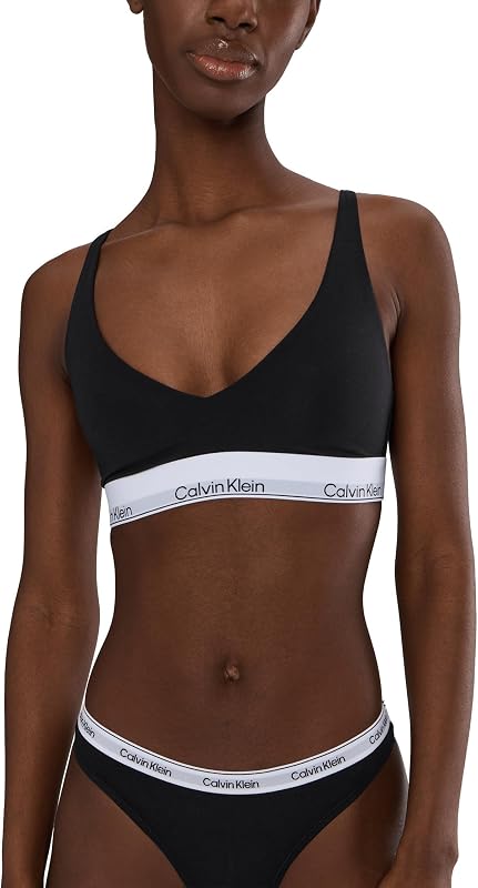 Icon Cotton Modal Unlined Triangle Bralette de Calvin Klein para mujer